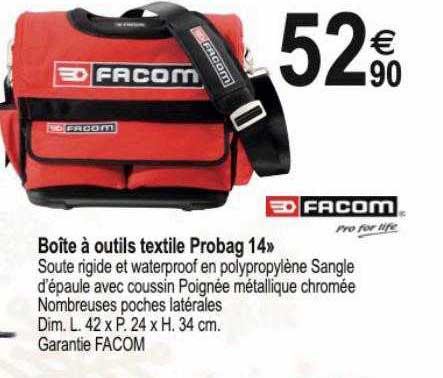 boîte à outils textile probag 14 facom
