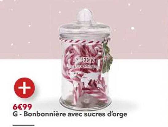 bonbonnière avec sucres d'orge