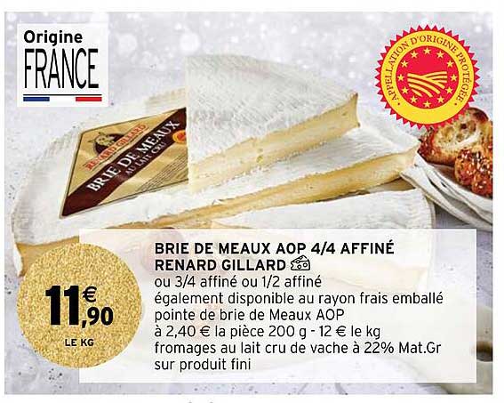 Brie De Meaux Aop 4-4 Affiné Renard Gillard