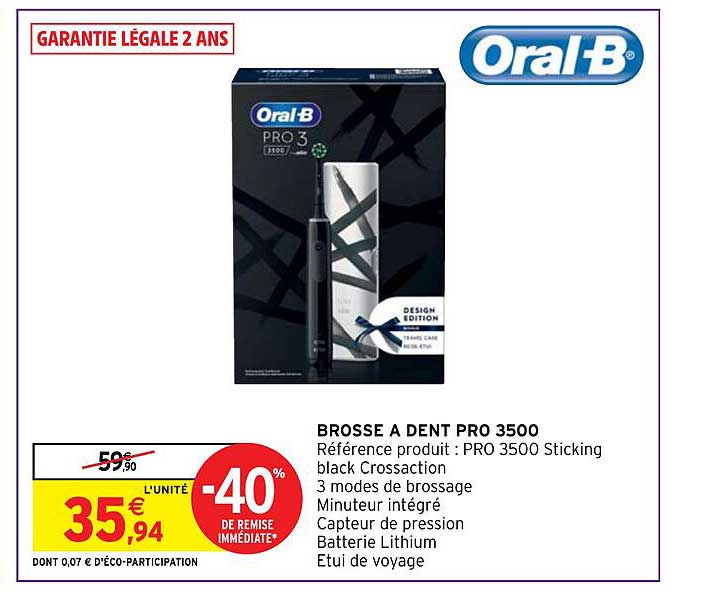 brosse à dent pro 3500 oral-b