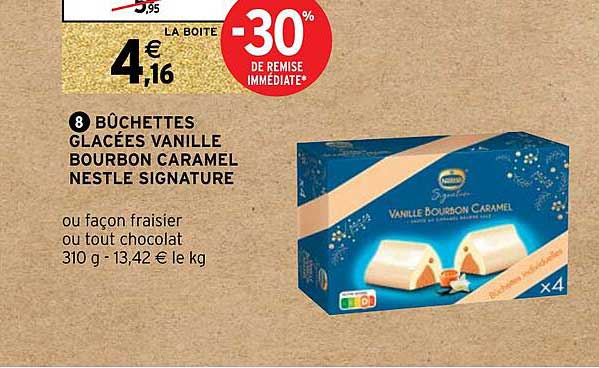 Bûchettes Glacées Vanille Bourbon Caramel Nestlé Signature