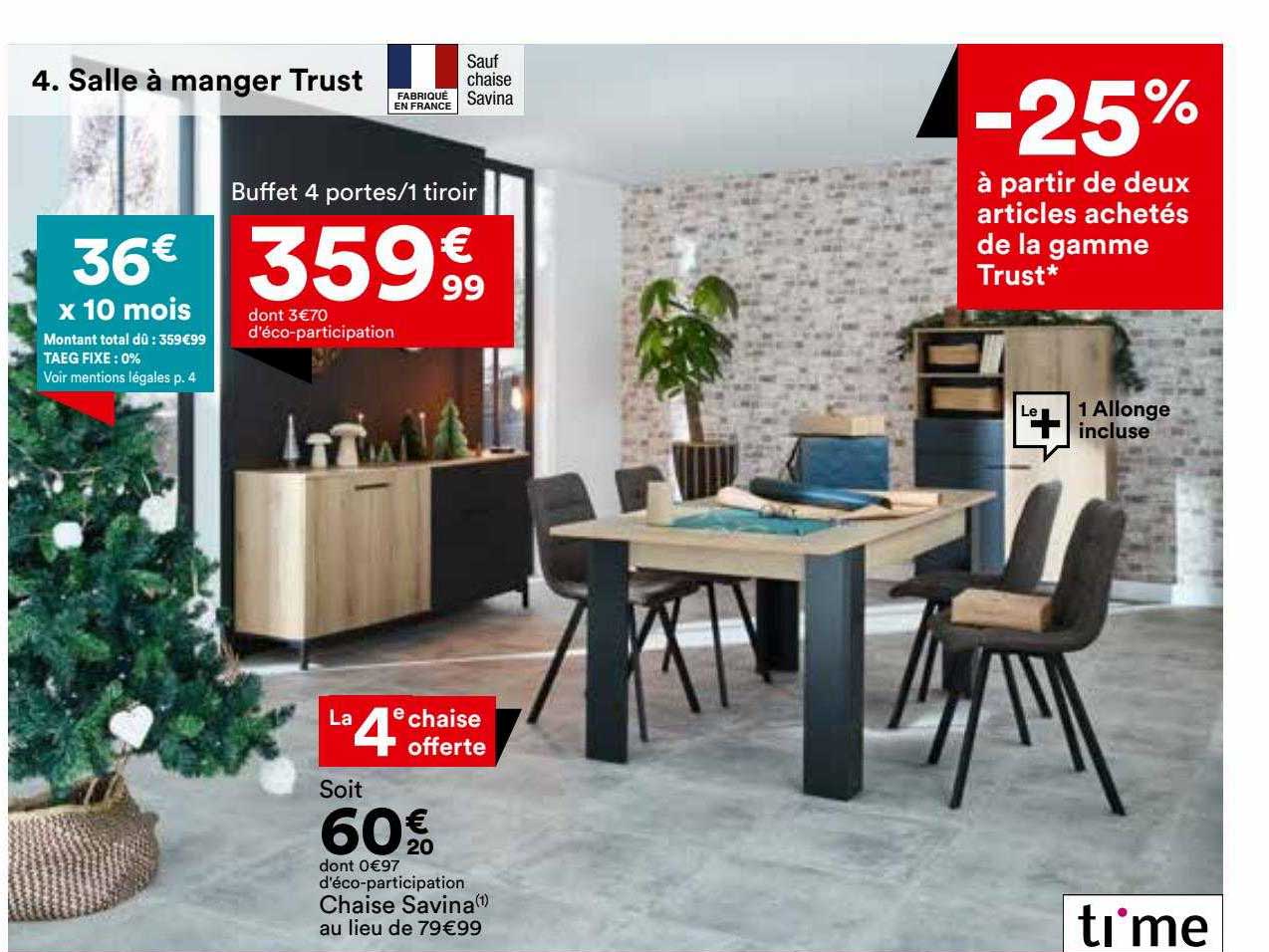 buffet 4 portes-1 tiroir, chaise savina ti'me