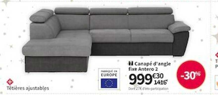 Canapé D'angle Fixe Antero 2