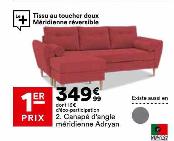 Canapé D'angle Méridienne Adryan