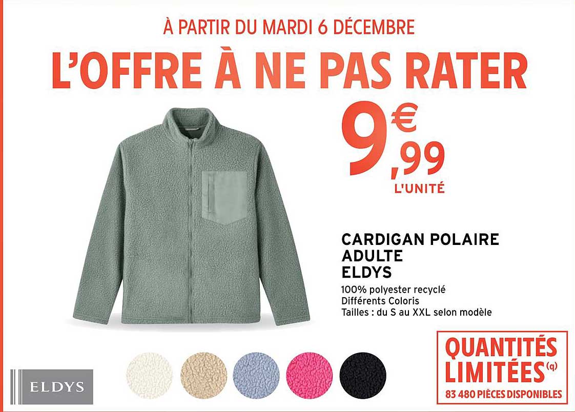 Cardigan Polaire Adulte Eldys