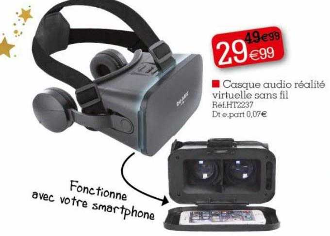 casque audio réalité virtuelle sans fil