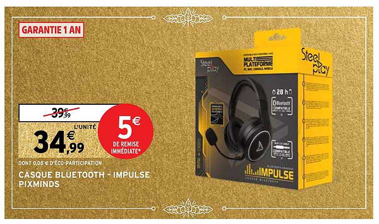 casque bluetooth - impulse pixminds