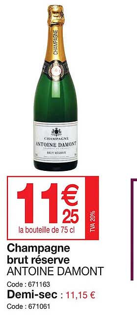 champagne brut réserve antoine damont