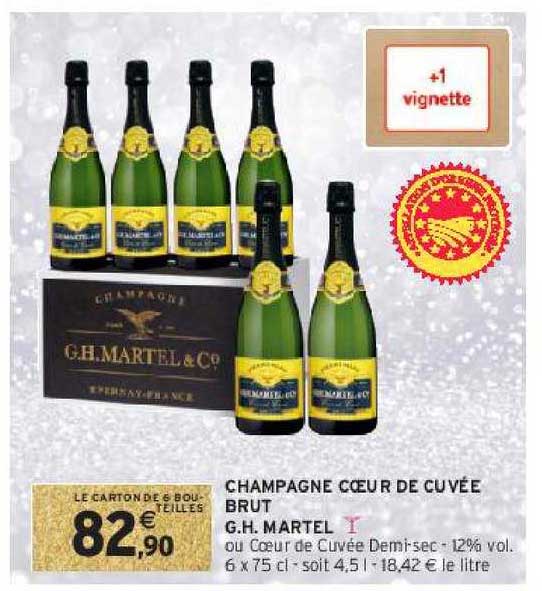champagne cœur de cuvée brut g.h. martel