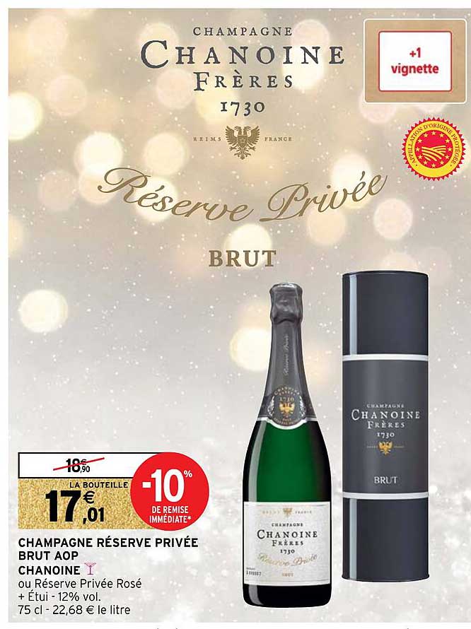 champagne réserve privée brut aop chanoine