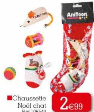 Chaussette Noël Chat
