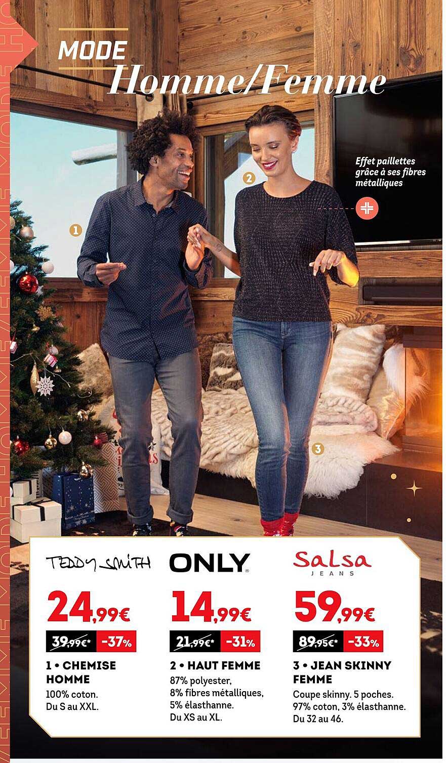 chemise homme teddy smith, haut femme only, jean skinny femme salsa