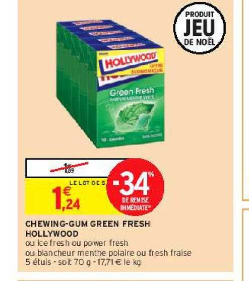 chewing-gum green fresh hollywood