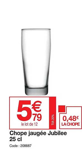chope jaugée jubilee 25 cl