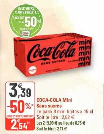 coca-cola mini sans sucres