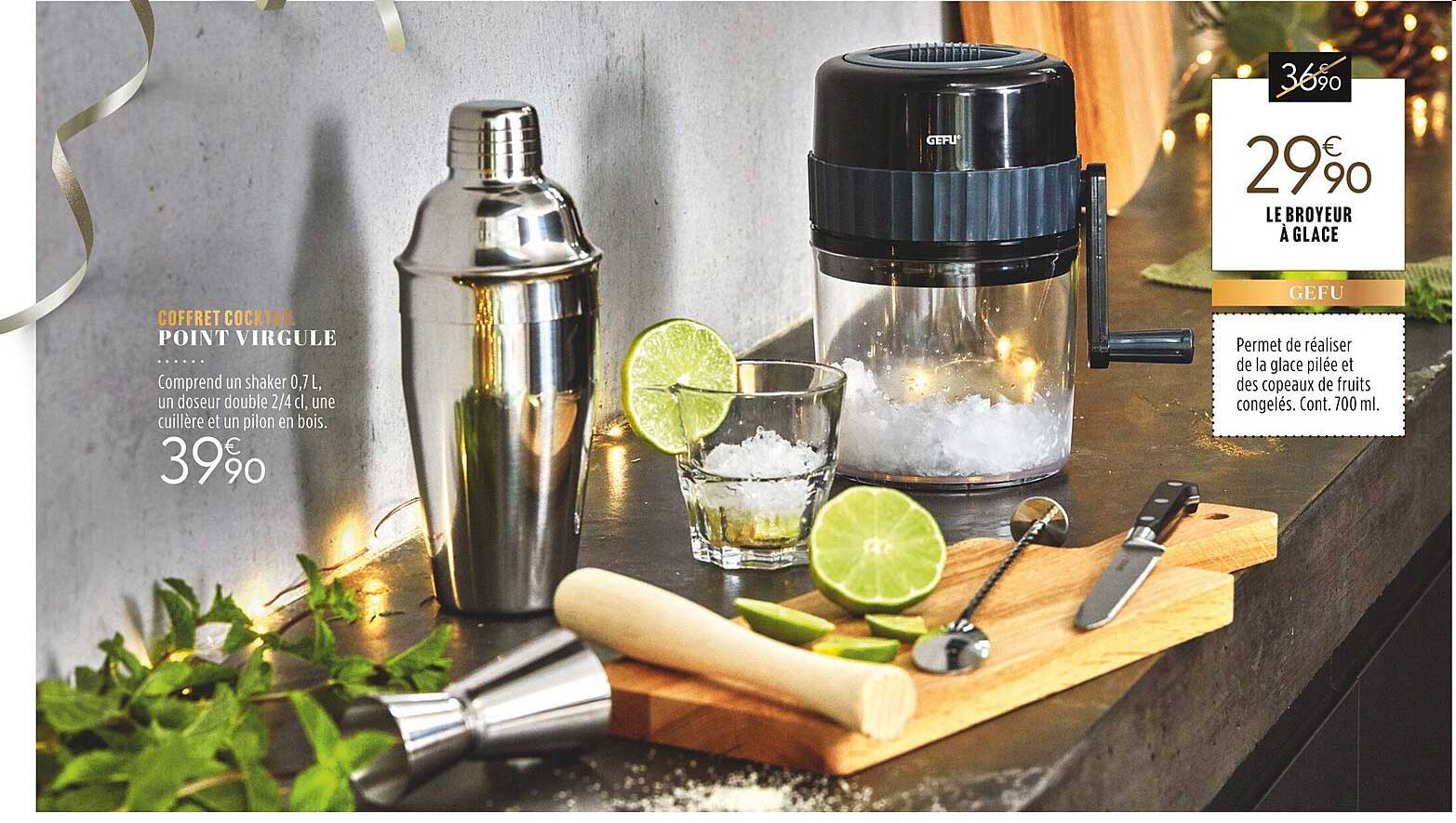 coffret cocktail point virgule le broyeur à glace