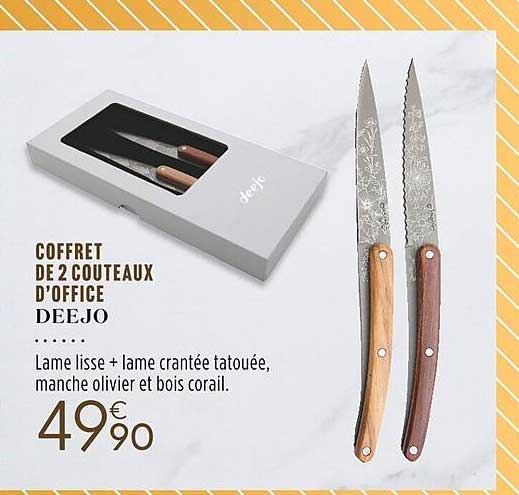 coffret de 2 couteaux d'office deejo