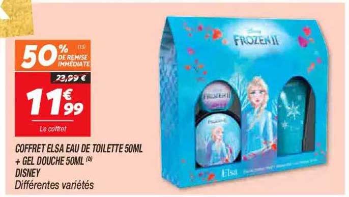 coffret elsa eau de toilette 50ml + gel douche 50ml disney