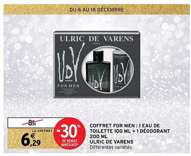 Coffret For Men : 1 Eau De Toilette 100ml + 1 Déodorant 200ml