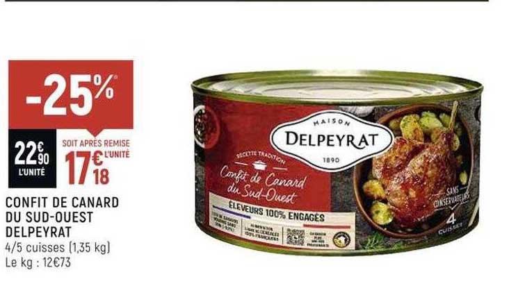 confit de canard du sud-ouest delpeyrat