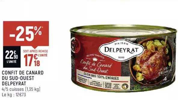 confit de canard du sud-ouest delpeyrat