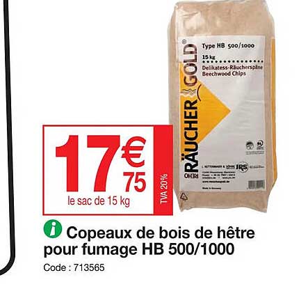 Copeaux De Bois De Hêtre Pour Fumage Hb 500-1000
