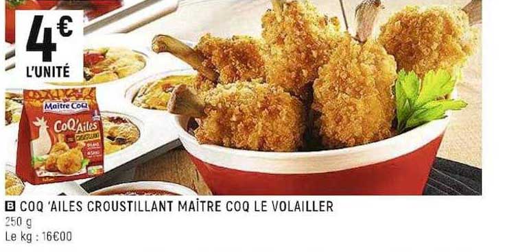 coq'ailes croustillant maitre coq le volailler