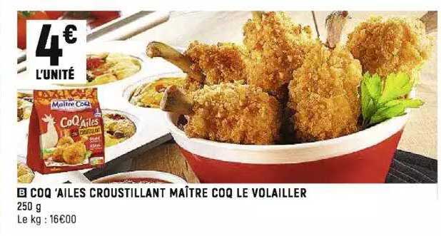 coq'ailés croustillant maître coq le volailler