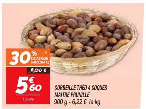 corbeille théo 4 coques maître prunille