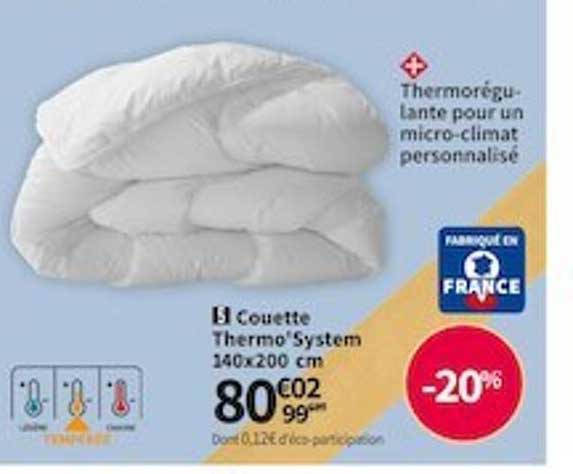 Couette Thermo'system 140 X 200 Cm
