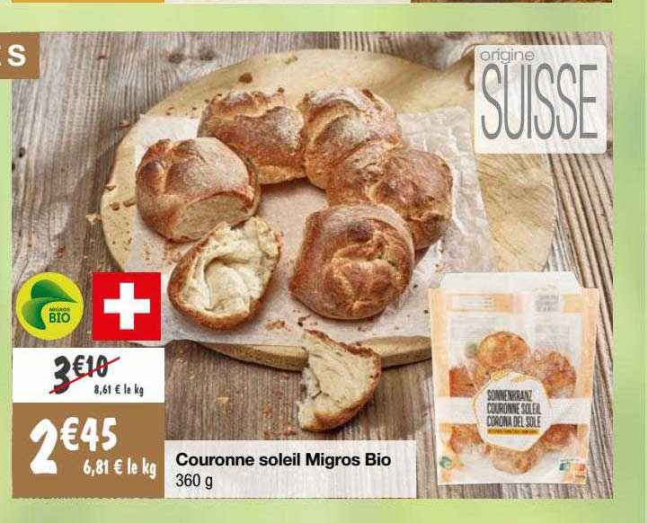 couronne soleil migros bio