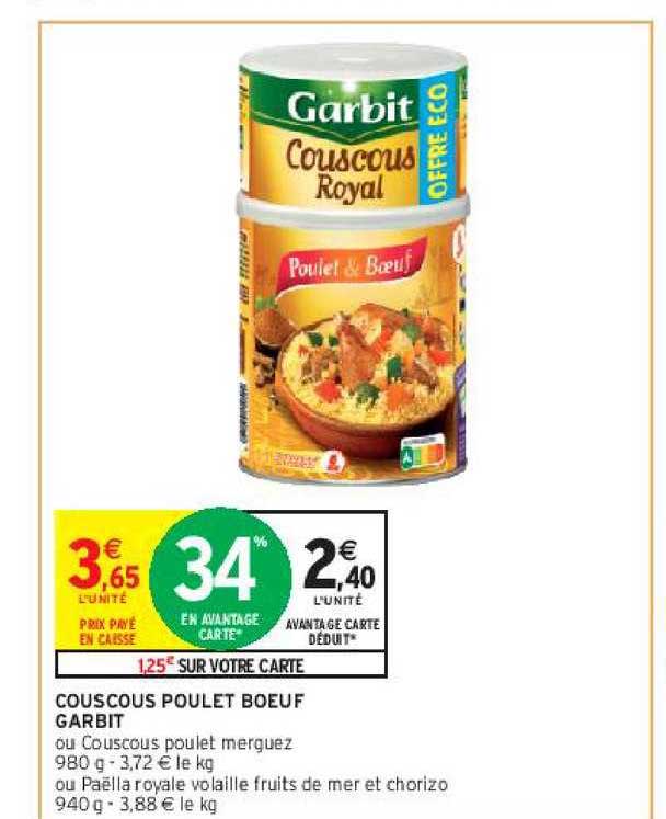 Couscous Poulet Bœuf Garbit