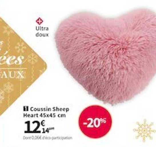 Coussin Sheep Heart 45 X 45 Cm