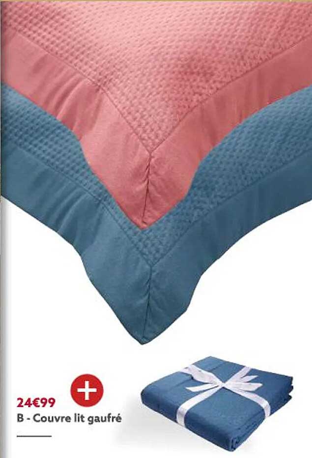 couvre lit gaufré