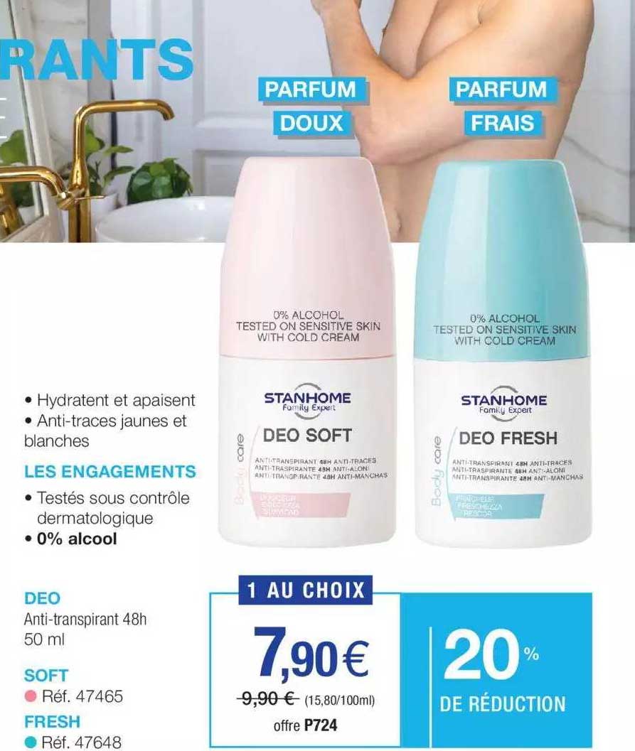 deo anti-transpirant 48h soft fresh