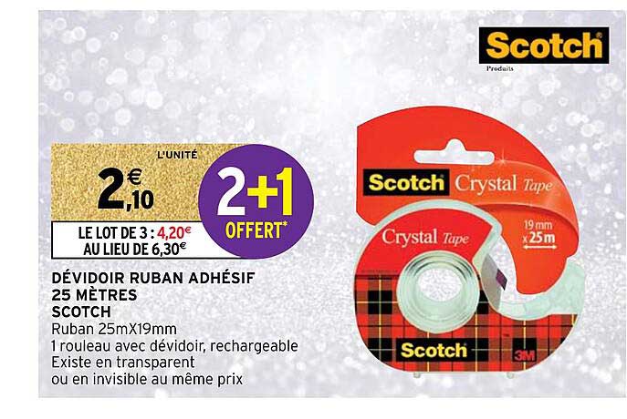 dévidoir ruban adhésif 25 mètres scotch
