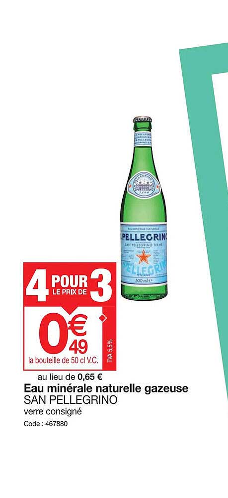 eau minérale naturelle gazeuse san pellegrino