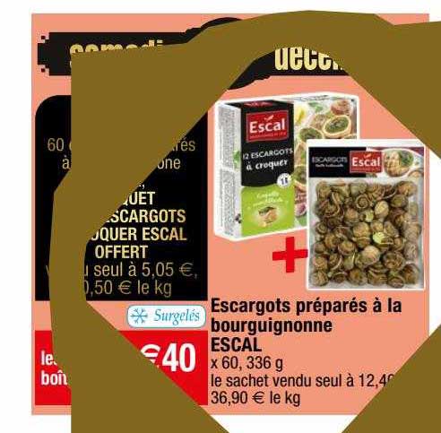 escargots préparés à la bourguignonne escal