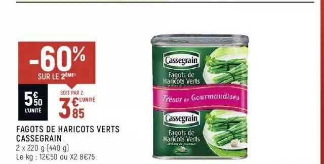 fagots de haricots verts cassegrain