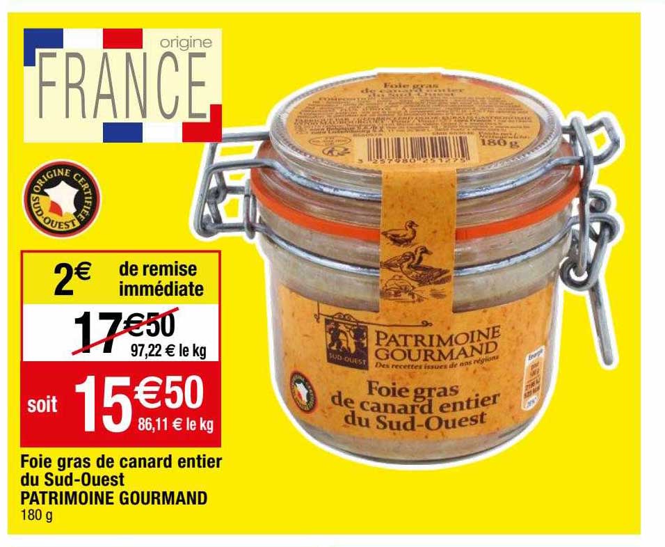foie gras de canard entier du sud-ouest patrimoine gourmand