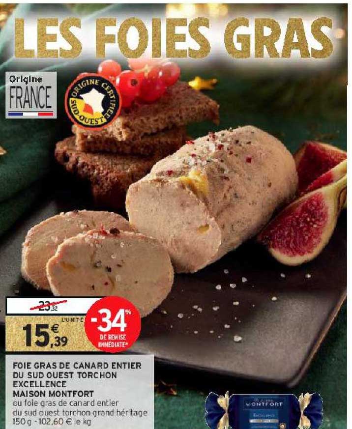 foie gras de canard entier du sud ouest torchon excellence maison montfort
