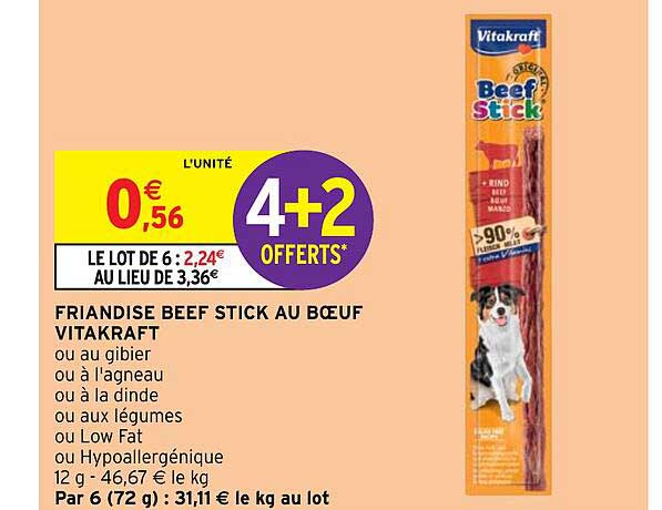 friandise beef stick au bœuf vitakraft