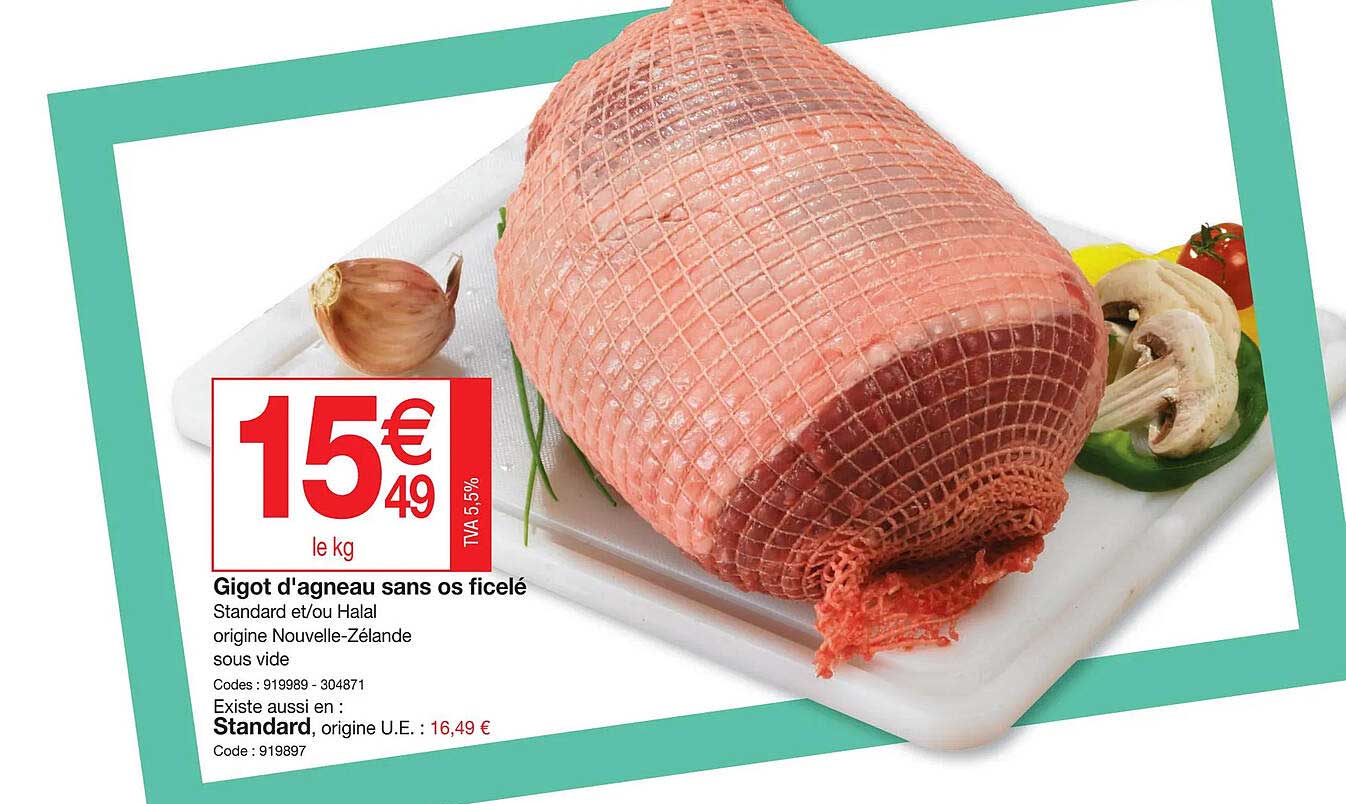 gigot d'agneau sans os ficelé