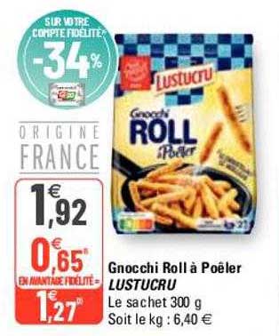 gnocchi roll à poêler lustucru