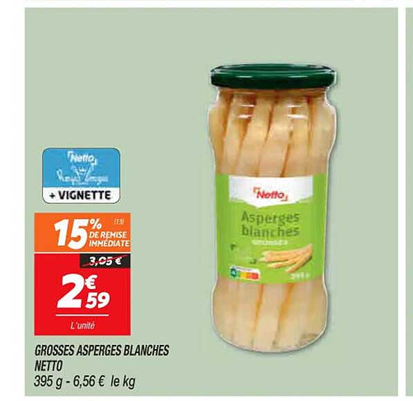 grosses asperges blanches netto