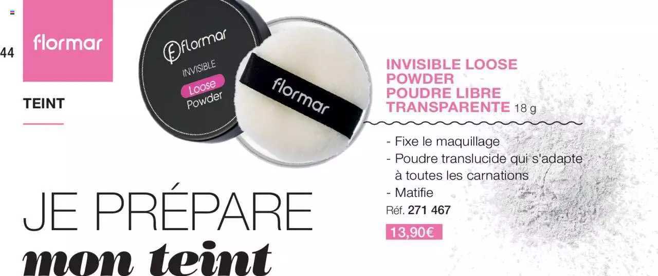 invisible loose powder poudre libre transparente flormar