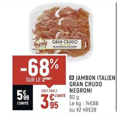 jambon italien gran cruddo negroni