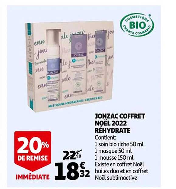 jonzac coffret noël 2022 réhydrate