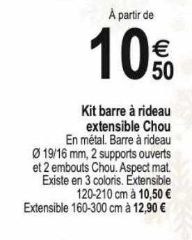 Kit Barre à Rideau Extensible Chou