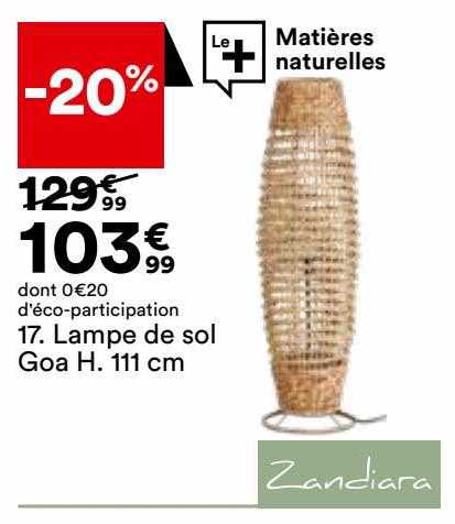 lampe de sol goa h.111 cm zandiara